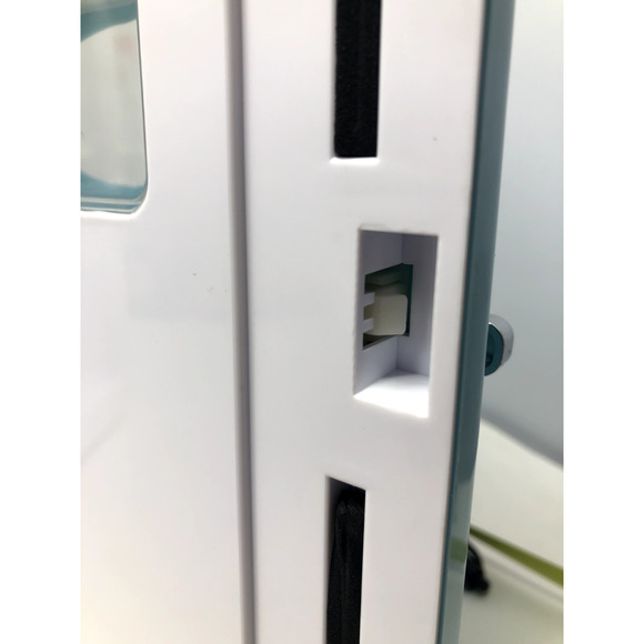 Koolatron Light Blue Mini Fridge 6 Can AC/DC Thermoelectric Cooler Tested Works - Picture 11 of 16